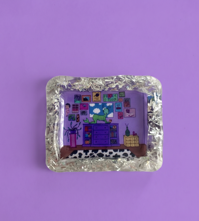Queer handmade resin magnet 