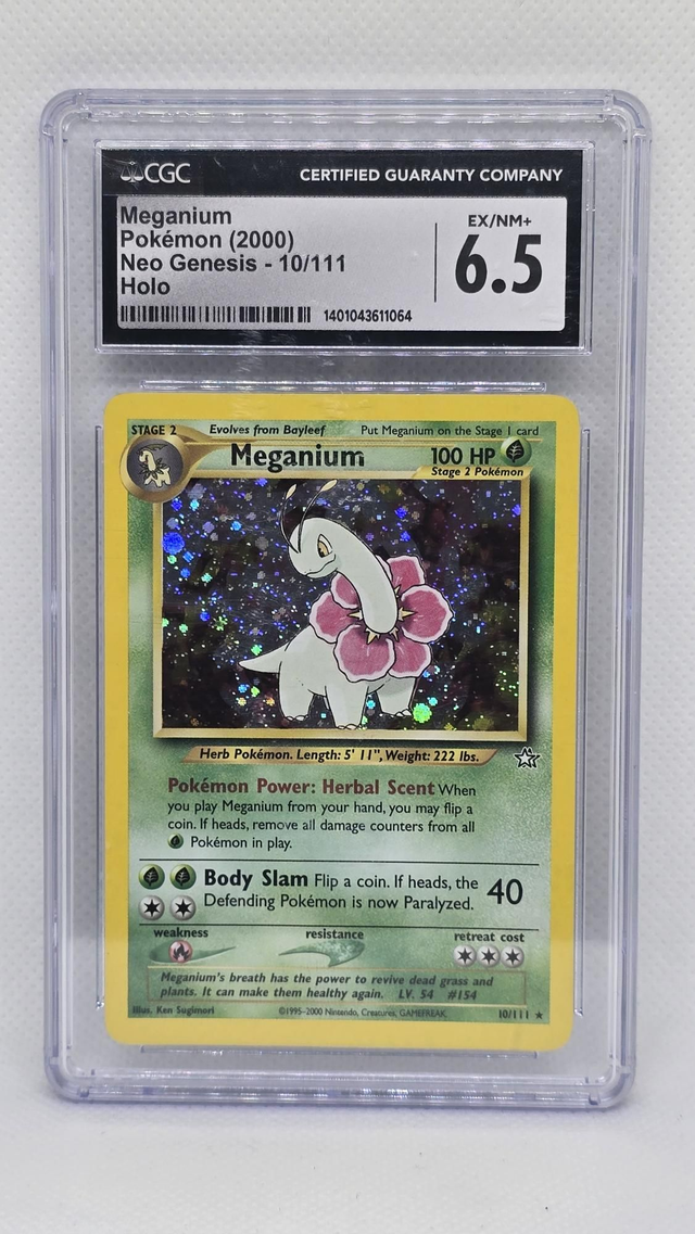 MEGANIUM , NEO GENESIS 2000 HOLO [CGC 6.5]