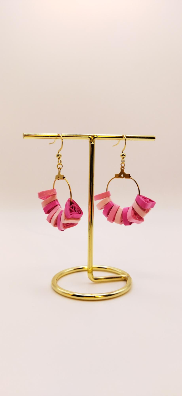 Créoles INDI  roses