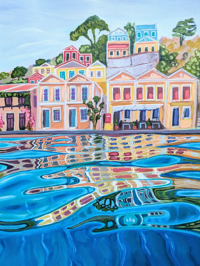 Symi Island Greece - original oil painting 