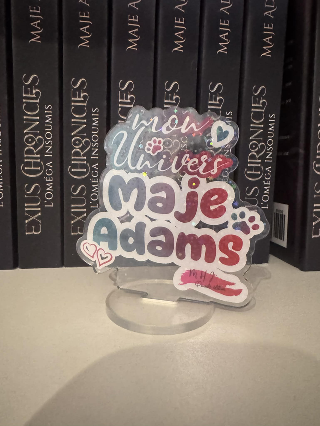 Standee de bibliothèque "mon univers Maje Adams"