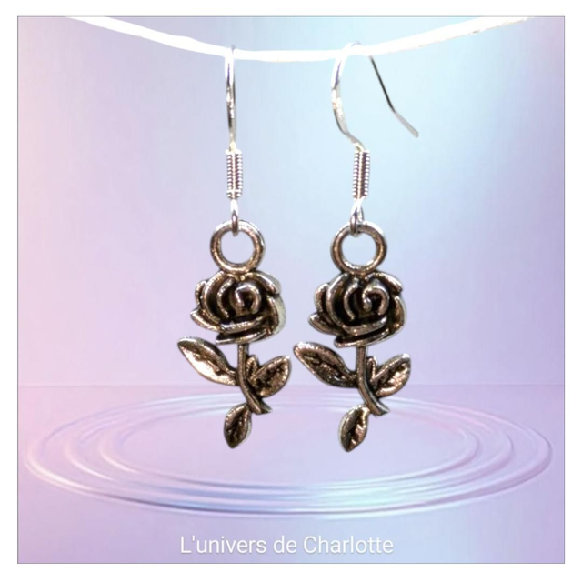 Boucles d'oreilles "Rose éternelle" BO-111
