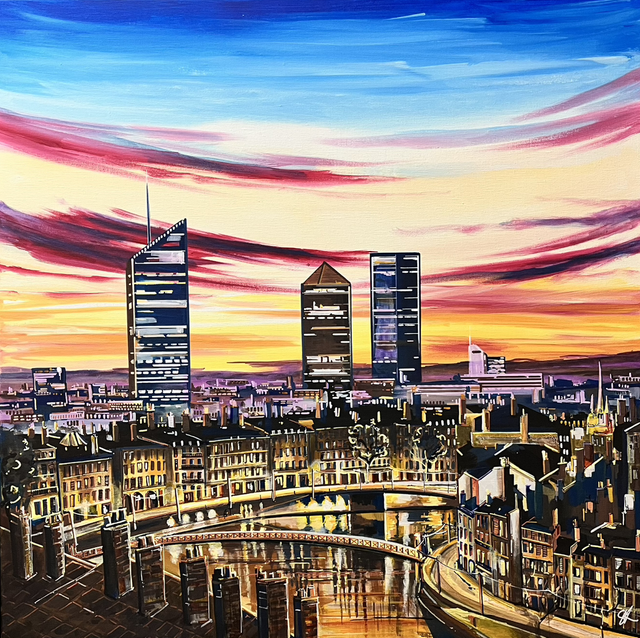 Toile - Crépuscule depuis les pentes