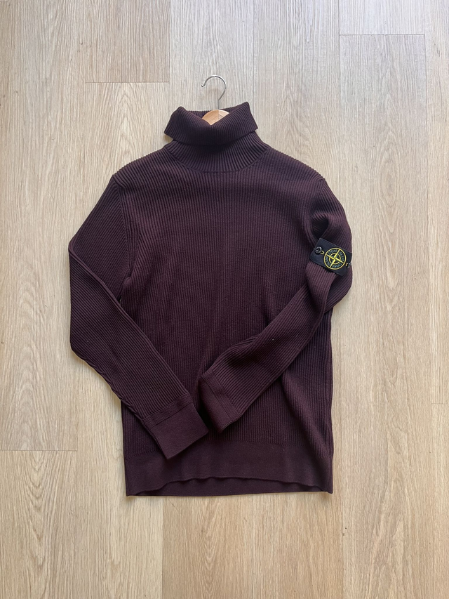 Stone Island Sweater High Neck Bordeaux Size L - PRE-OWNED