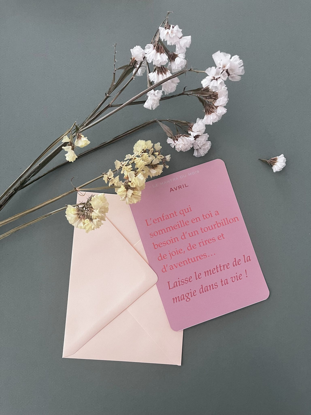 Carte de vœux &quot;Mantra&quot; avril