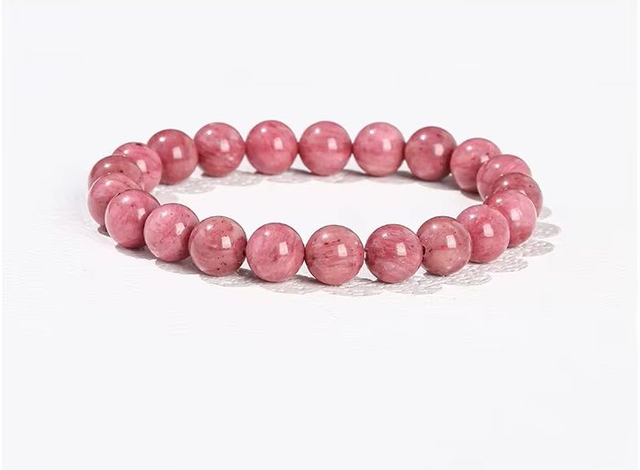 Bracelet de perles en pierre naturelle rhodonite sombre 10 mm