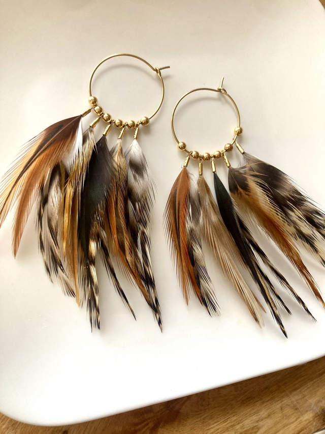 Boucles d&#039;oreille Créole Automnale