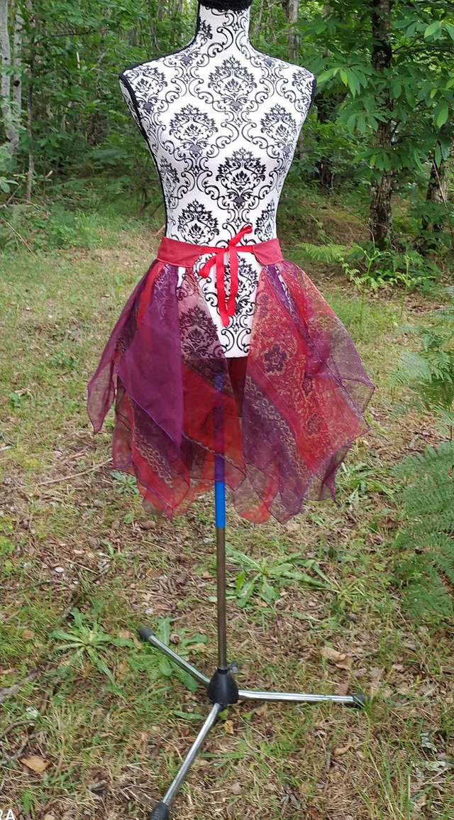 Sur-jupe voilages organza fantaisie 