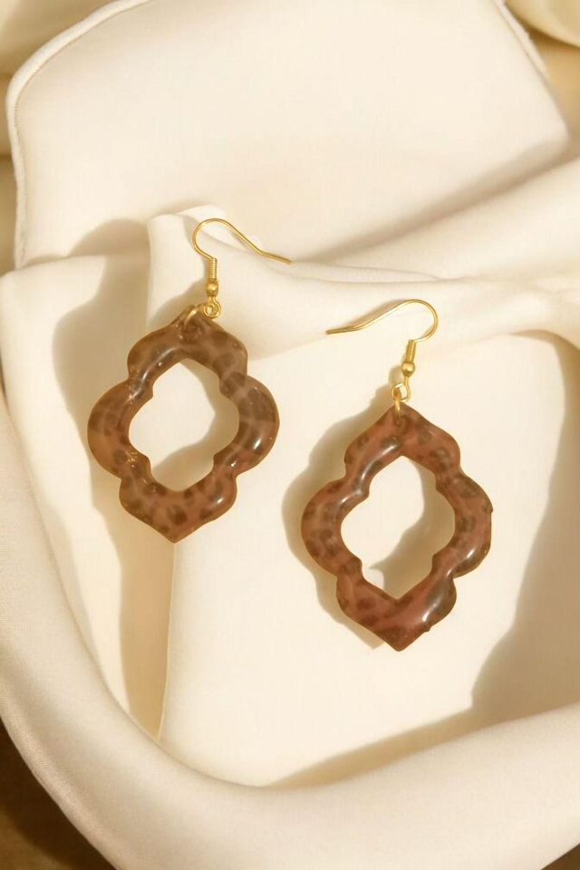 Boucles d&#039;oreilles élégante léopard 