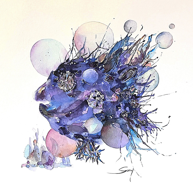 Visage marin violet II