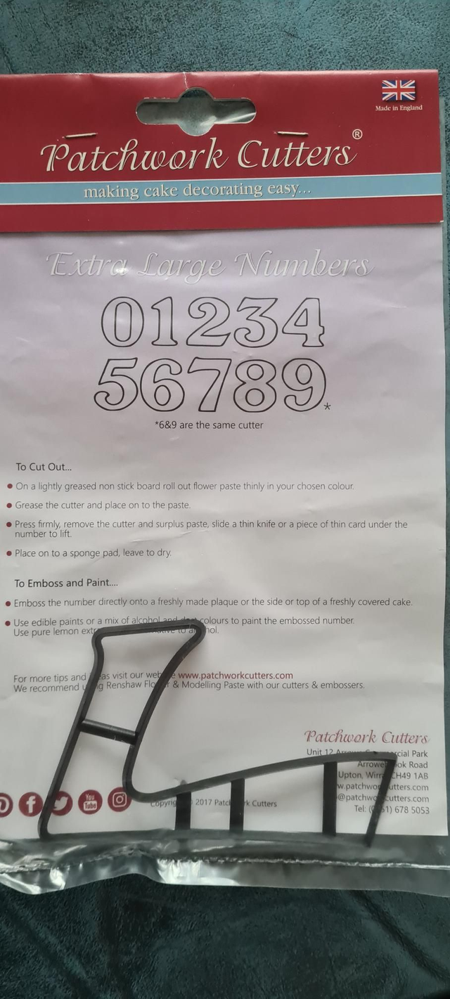 Patchwork Cutters Marion Frost extra large numbers 7