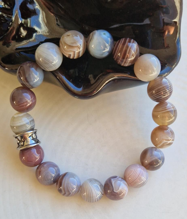 Bracelet AGATE BOTSWANA 10mm
