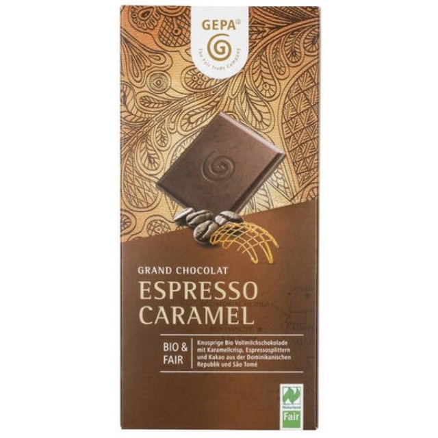 Gepa Espresso Caramel Schokolade 100g Tafel