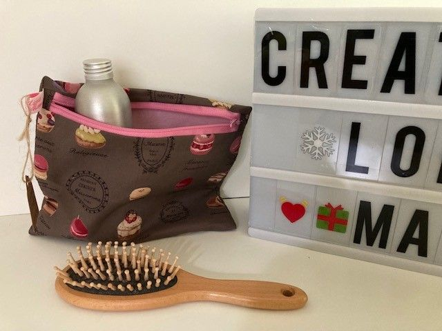 Pochette zippée M en coton