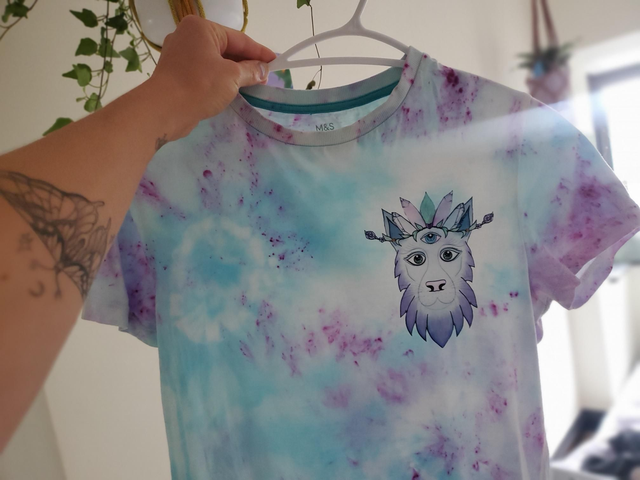 &quot;The Divine Wolf&quot; Tie Dye Shirt (XS)