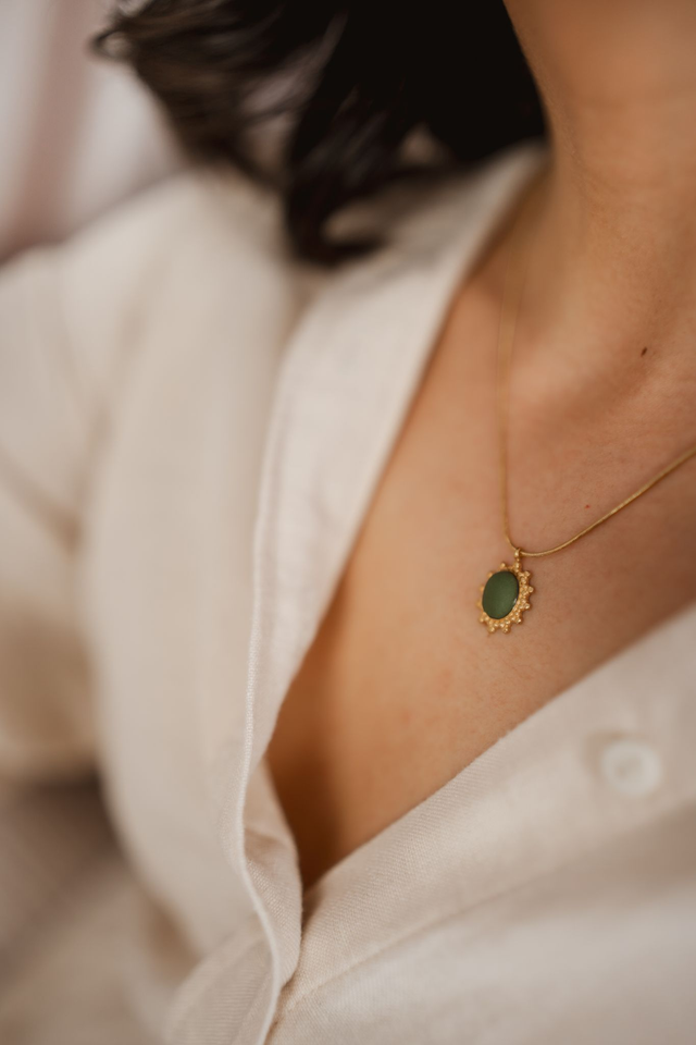 Necklace with Polymer Clay ~ Sun