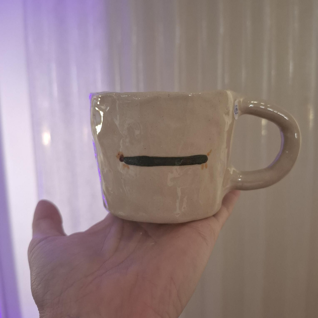 Tasse modelée teckel vert