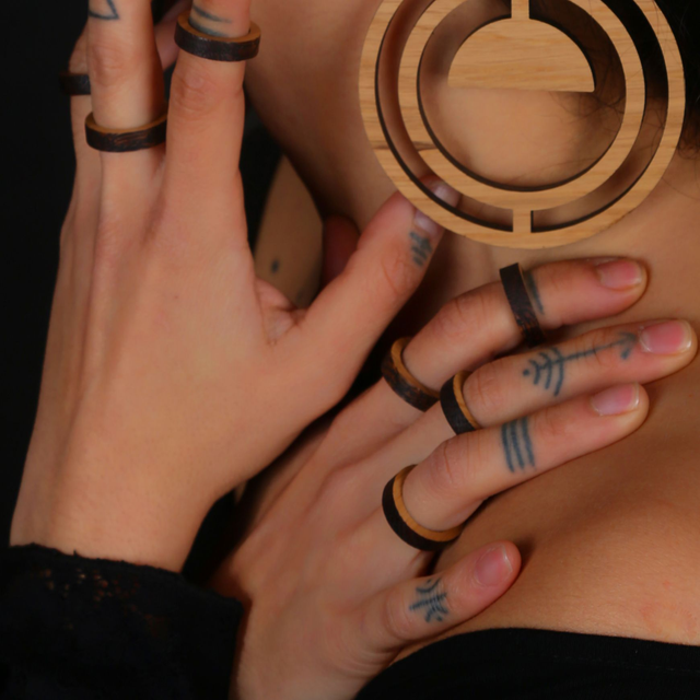 Bague en chêne massif - style with simplicity