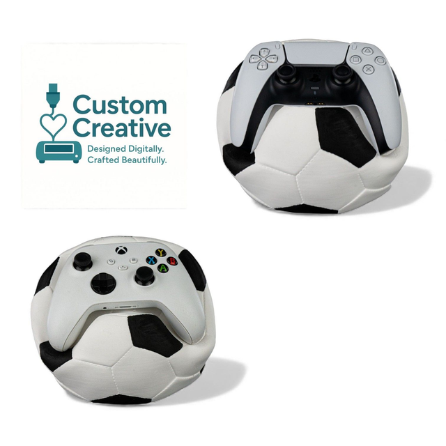 Football Controller Stand – 3D Printed Gaming Holder for Xbox Series X/S &amp; PS5 Controllers