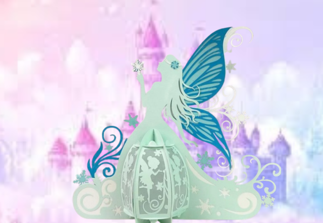 Lanterne Fée bleue glace