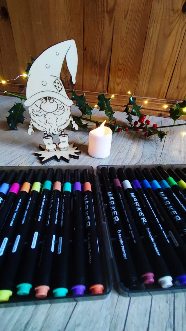 Kit lutin de Noël à peindre ou colorier