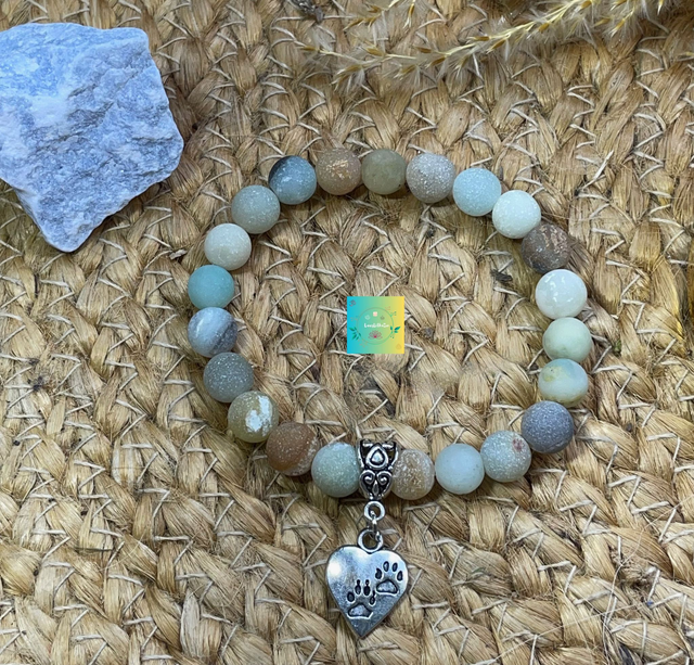 🪶Bracelet en Amazonite givrée