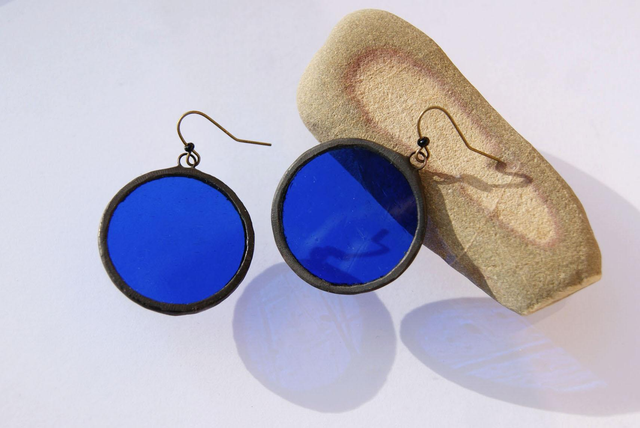 Boucles d'oreilles Unies ● Bleu électrique
