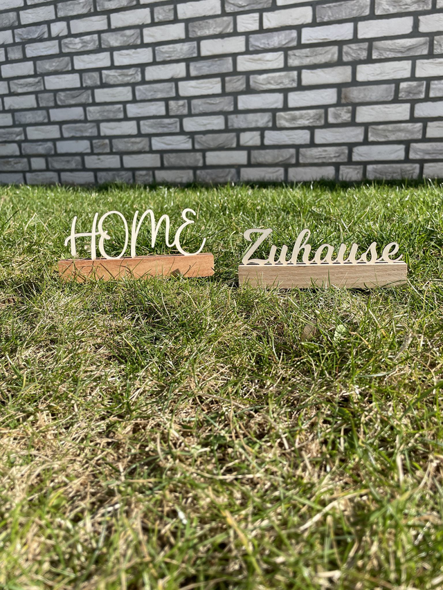 Klötzchenmotiv Home / Zuhause