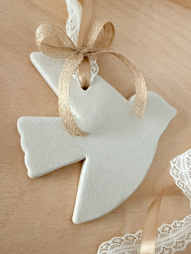 Colombe en argile, diffuseur de parfum