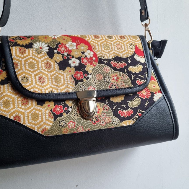 Sac cartable fermeture zippée &quot;Yosetsu&quot; simili cuir noir
