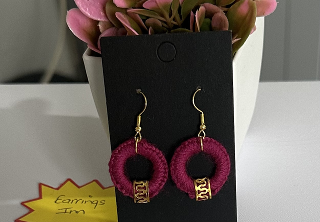 Plain Knitted Dangling Earrings - PCOD26