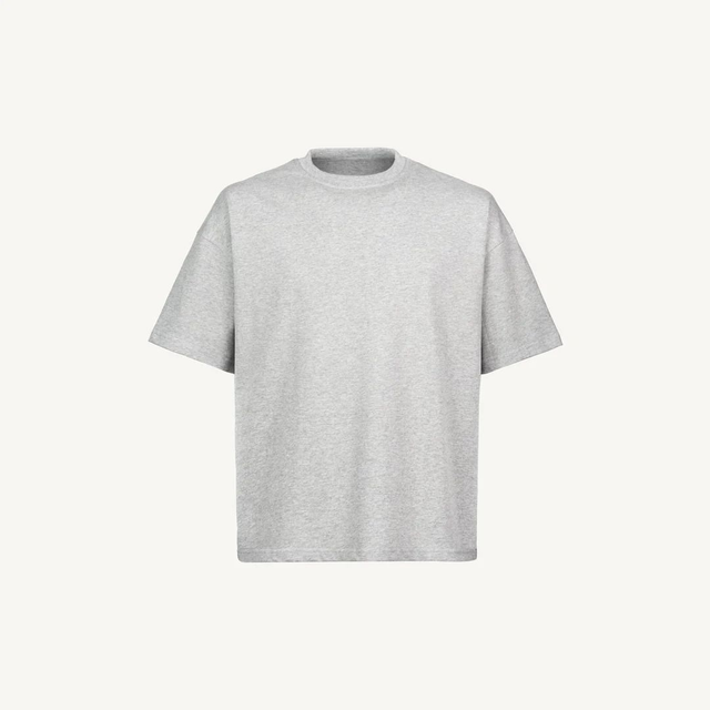T-shirt light grey oversize unisex