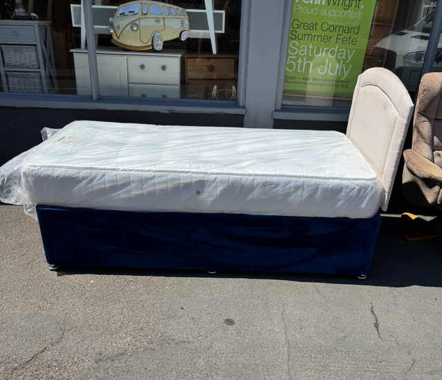 Single Mattress, Bed Base And Headboard