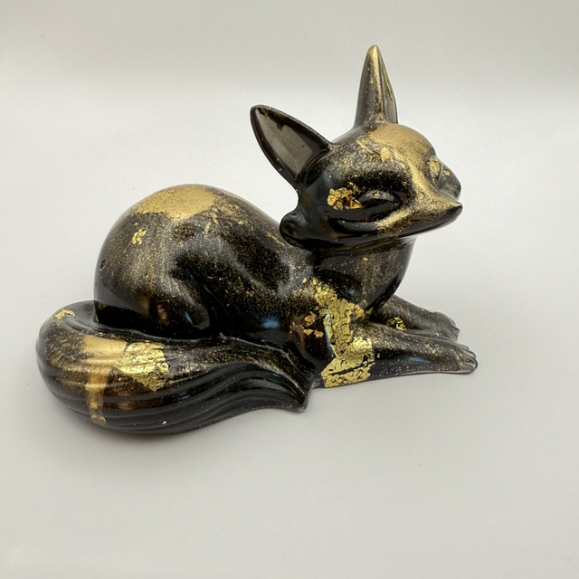 Renard en résine 