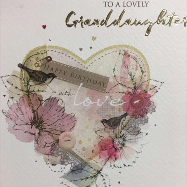 Birthday Relative Granddaughter - Lovely Granddaughter GB