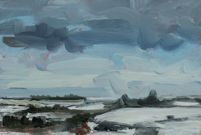 SS- Blue sky and snow over the Hillfort 