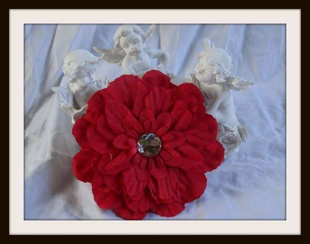 BARRETTE BÉBÉ/FILLE. PÉTUNIA rouge