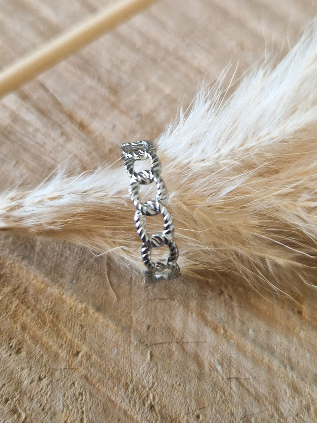 Bague finesse "Multi anneaux" - Modèle argenté