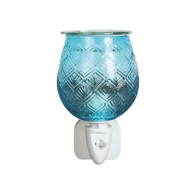 Teal Glass Leaf - Aroma Wax Plug in Melter 