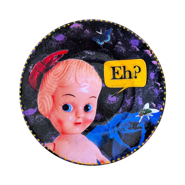 "Eh?" Black Upcycled Trinket Dish - House of Frisson