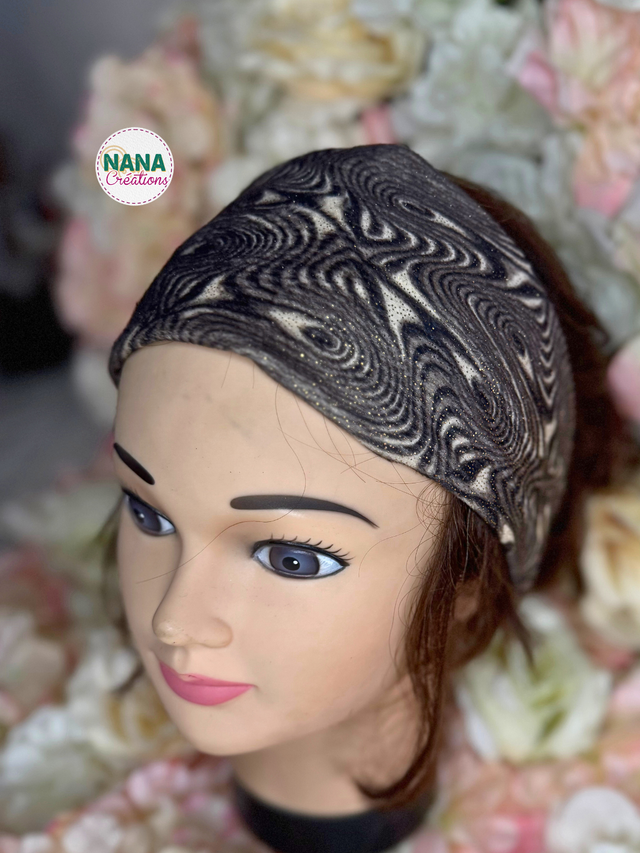 Bandeau Marron Beige – Fait main