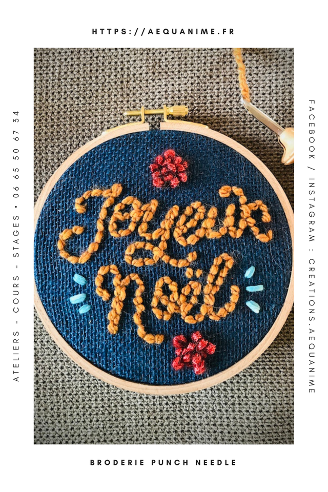 Kit punch needle Joyeux Noël - tout inclus