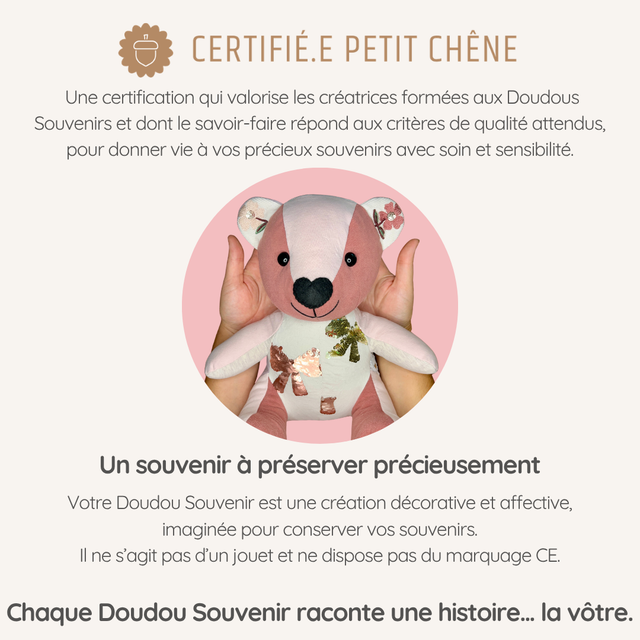 Doudou Souvenir personnalisé – Créé à partir de vos vêtements