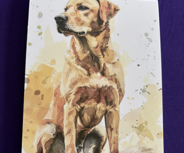 Plain Note Pad Dog - Yellow Labrador