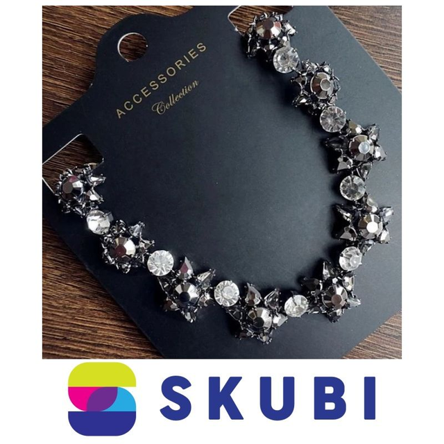 eCa N427 Náhrdelník dámský - hvězdy grafitový