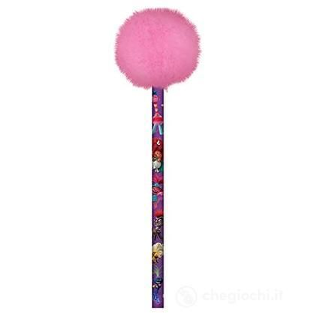 matita con pon pon rosa , Trolls, Disney 