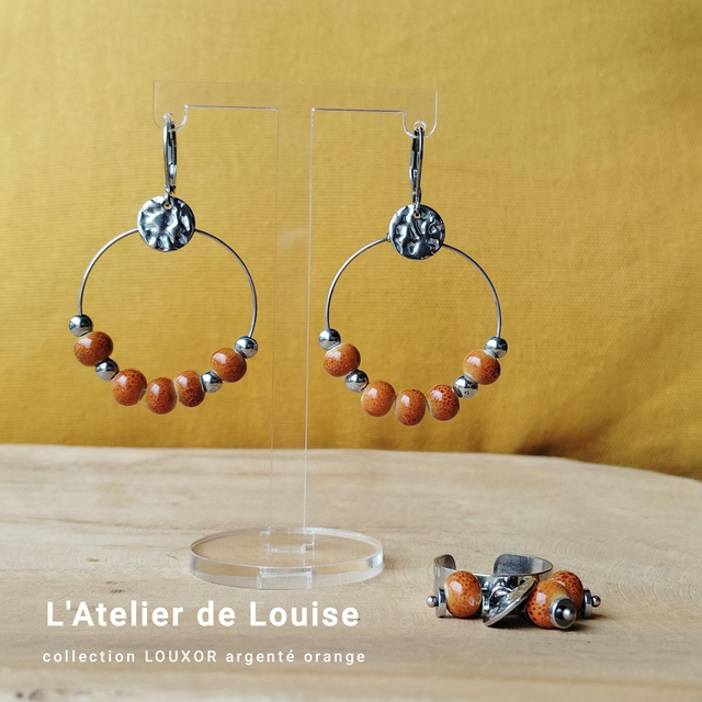 LOUXOR argentée orange 