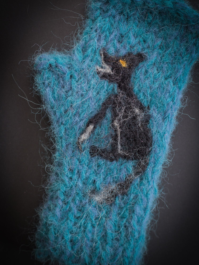 Mitaines Tatouées - La lune et le loup