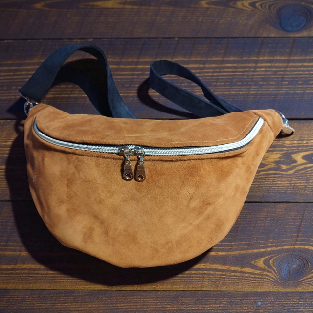 Sac banane en cuir de vachette marron