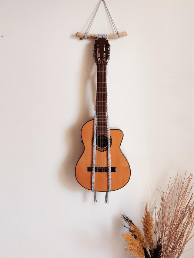Support guitare macramé 